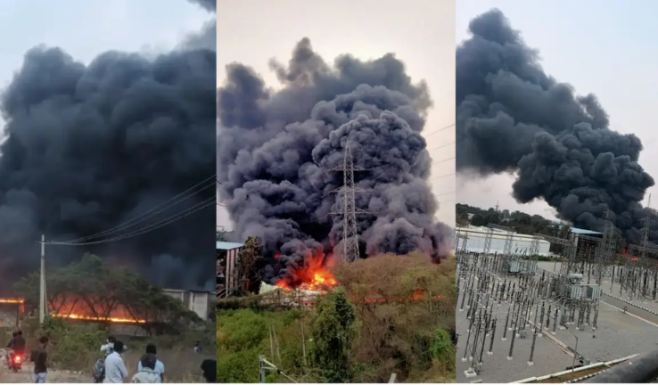 22 ಗಂಟೆಗಳ ಕಾಲ ಹೊತ್ತಿ ಉರಿದ ದೊಡ್ಡಬಳ್ಳಾಪುರ ಕೇಬಲ್ ಫ್ಯಾಕ್ಟರಿ ಅಗ್ನಿ ಅವಘಡ